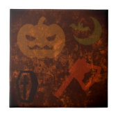 Halloween Sodd op Eerie Achtergrond Tegeltje (Voorkant)