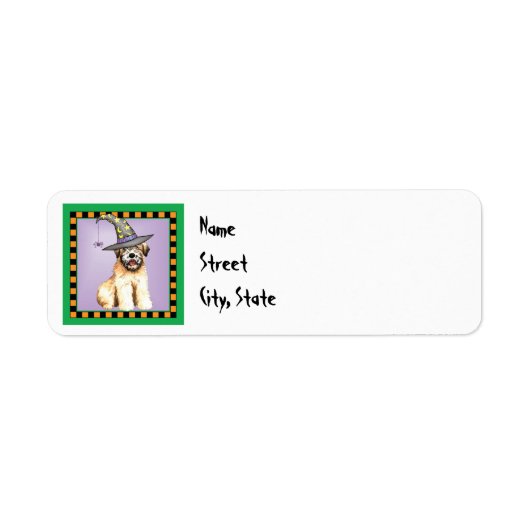 Halloween Soft Coated Wheaten Terrier Etiket (Voorkant)