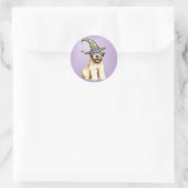 Halloween Soft Coated Wheaten Terrier Ronde Sticker (Tas)