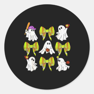 Halloween Softbal Geesten Softbal Dochter Meisjes Ronde Sticker