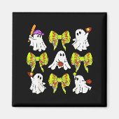Halloween Softball Ghosts Softball Daughter Girls  Magneet (Voorkant)
