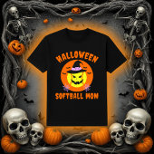 Halloween Softball Mom | Spooky Witch Ball T-shirt