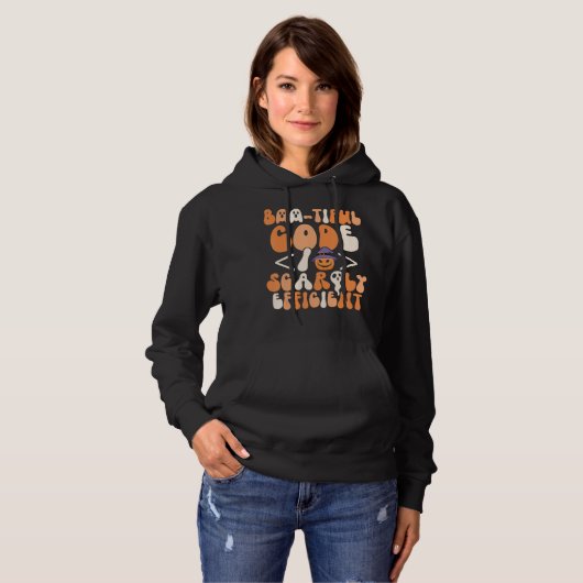 Halloween Software Engineer Computerprogrammering Hoodie (Voorkant volledig)