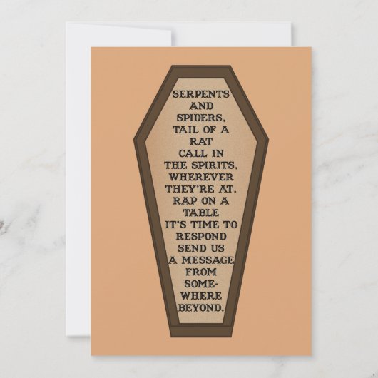 Halloween Soiree Spirit Board uitnodiging (Achterkant)