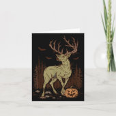 Halloween Soky Deer Antler Zombie Rustic Buck Fall Kaart (Voorkant)