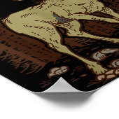 Halloween Soky Deer Antler Zombie Rustic Buck Fall Poster (Hoek)