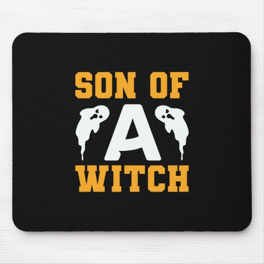 Halloween Son Of A Witch Birthday Muismat (Voorkant)