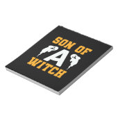 Halloween Son Of A Witch Birthday Notitieblok (Linkerzijde)
