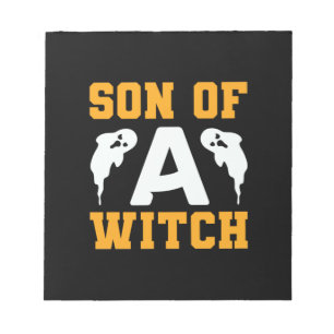 Halloween Son Of A Witch Birthday Notitieblok