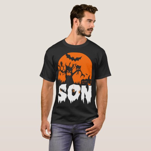 Halloween Son Scary 31 oktober cadeau T-shirt (Voorkant volledig)