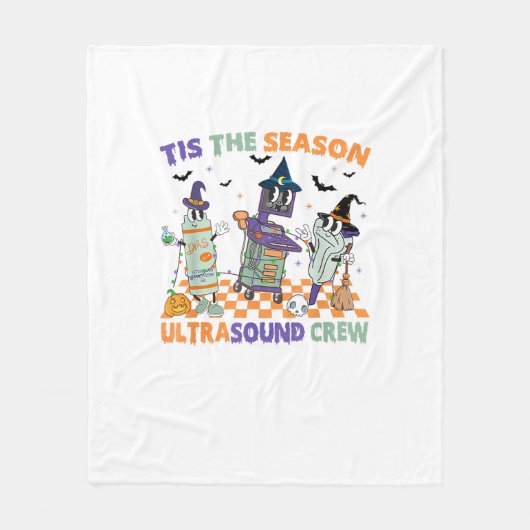 Halloween Sonography Retro Tis The Season Ultrasou Fleece Deken (Voorkant)