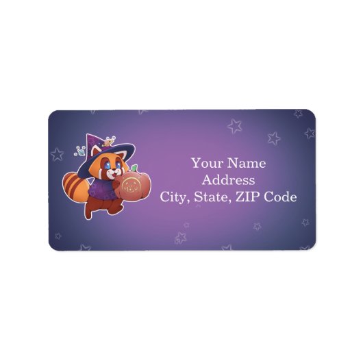 Halloween Space Panda Etiket (Voorkant)