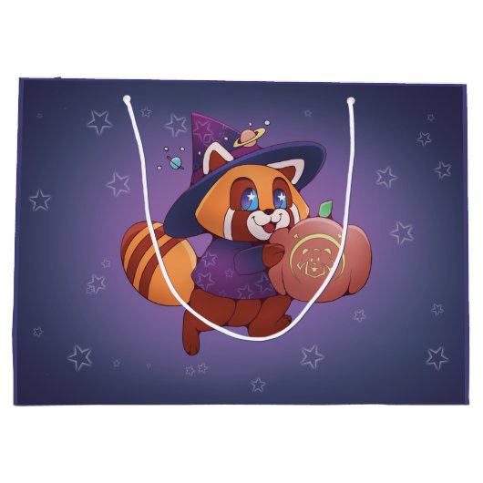 Halloween Space Panda Groot Cadeauzakje (Achterkant)