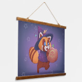 Halloween Space Panda Hangend Wandkleed (Gebogen)