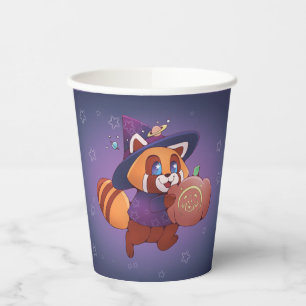 Halloween Space Panda Papieren Bekers