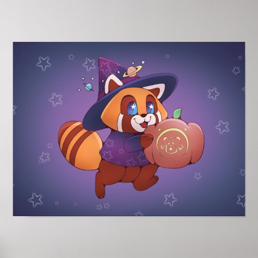 Halloween Space Panda Poster (Voorkant)