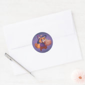Halloween Space Panda Ronde Sticker (Envelop)