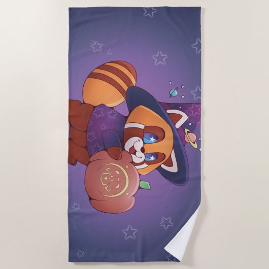 Halloween Space Panda Strandlaken (Voorkant)