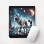 Halloween Space Snow Leopard Unicorn Muismat (Met muis)