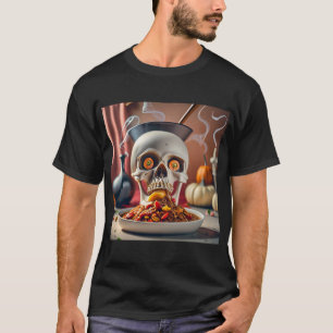Halloween spaghetti met bloederige saus t-shirt