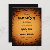 Halloween sparen de uitnodiging van de Datum met v (Voorkant / Achterkant)