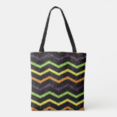 Halloween Sparkle Zig Zag Tote Bag (Achterkant)