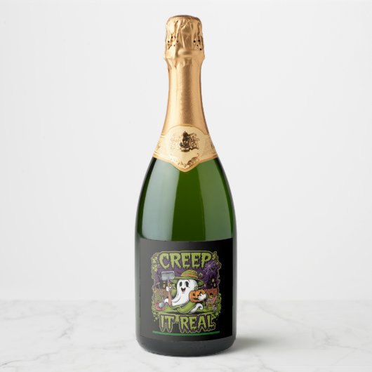 Halloween Sparkling Wijnetiket (Voorkant)
