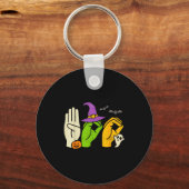 Halloween Sped Teacher Boo In Asl Boo Hands Sign L Sleutelhanger (Voorkant)