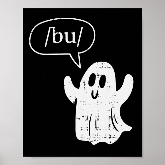 Halloween Speech Therapy Ghost Bu Boo Slap Kostuum Poster (Voorkant)
