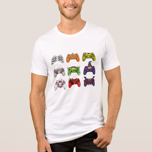 Halloween spel op T-shirt, gaming controller Shirt (Voorkant)