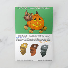 Halloween Speld de Staart Spel Wenskaart Bedankkaart