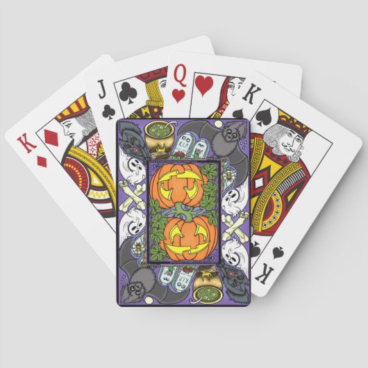 Halloween-spelkaarten Pokerkaarten (Achterkant)