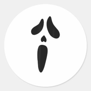 Halloween Spelletjes Verschrikkelijke Gezicht Vaka Ronde Sticker