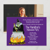 Halloween Spells Witch Brew Invitation Kaart (Voorkant / Achterkant)