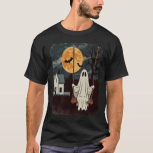 Halloween Spelonk Geest Schommel T-shirt