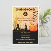 Halloween Spetterfeest Feestje Kaart (Staand voorkant)