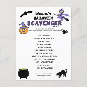 halloween-speurtocht spel feest aankondigingskaart