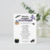 halloween-speurtocht spel feest aankondigingskaart (Staand voorkant)