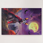 Halloween Sphynx Cat Vampire Pumpkins eng Legpuzzel (Horizontaal)