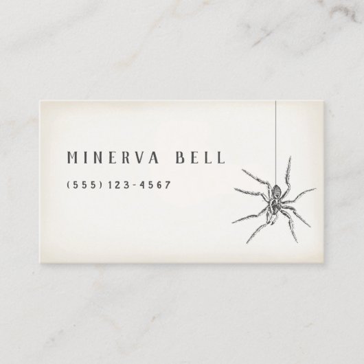 Halloween Spider Calling Card Contactkaartje (Voorkant)