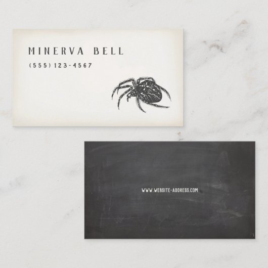 Halloween Spider Calling Card Contactkaartje (Voorkant / Achterkant)