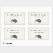Halloween Spider Calling Card Rechthoekige Sticker (Vel)