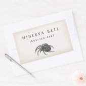 Halloween Spider Calling Card Rechthoekige Sticker (Envelop)
