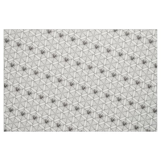 Halloween Spider Cobwebs Light Creepy Pattern Fun Stof (Fat Quarter)