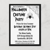 Halloween Spider Costume Party Uitnodiging Briefkaart (Voorkant)