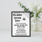 Halloween Spider Costume Party Uitnodiging Briefkaart (Staand voorkant)