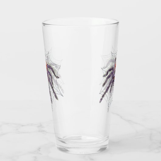Halloween Spider Creepy Fun Glas (Links)