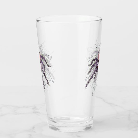 Halloween Spider Creepy Fun Glas (Rechts)