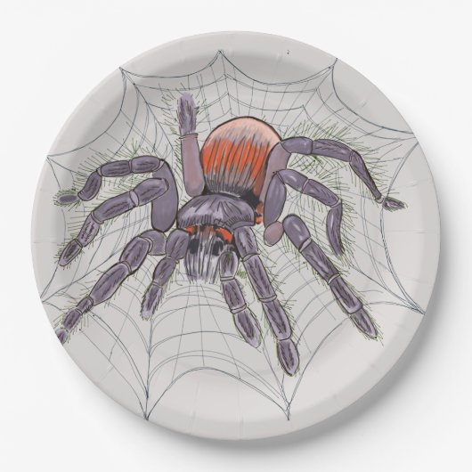 Halloween Spider Creepy Fun Papieren Bordje (Voorkant)