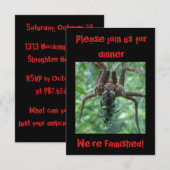 Halloween Spider Dinner Invitation Kaart (Voorkant / Achterkant)